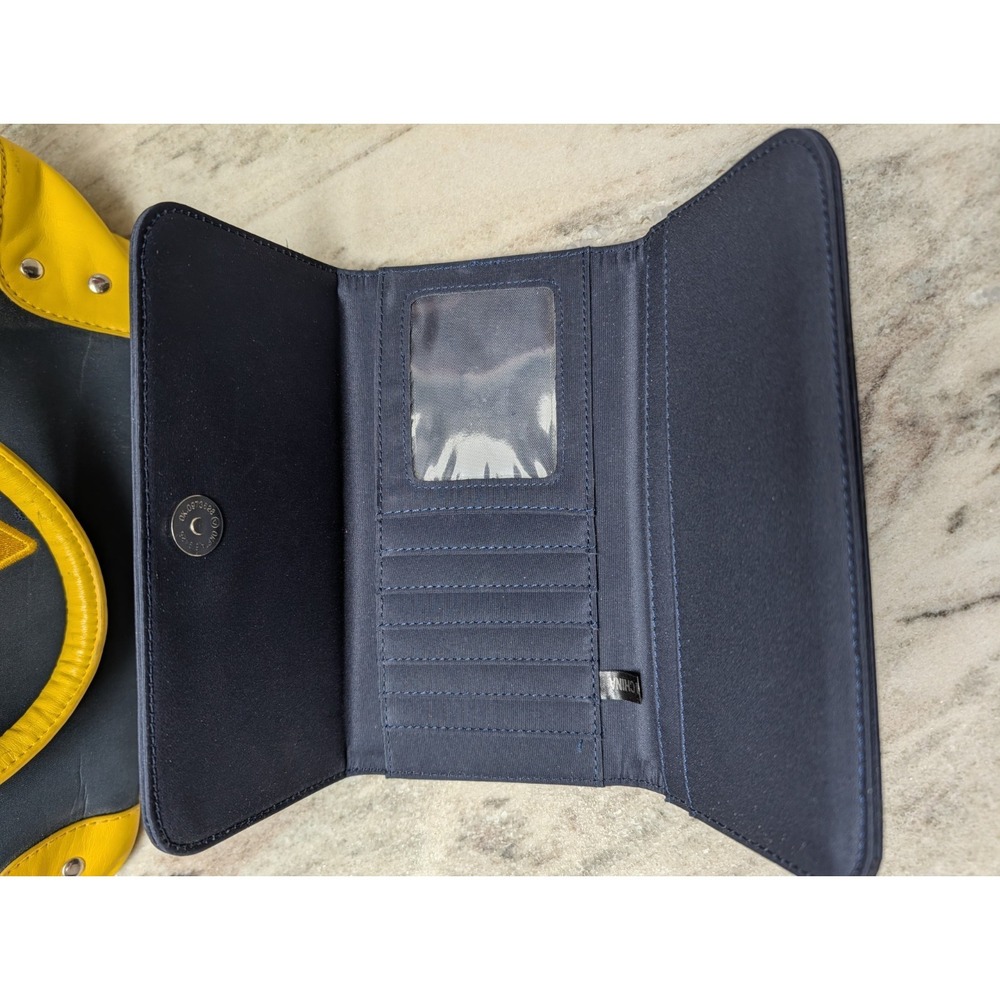 WVU Mountaineers Tote & Wallet West Virginia University Blue & Gold - Picture 3 of 7